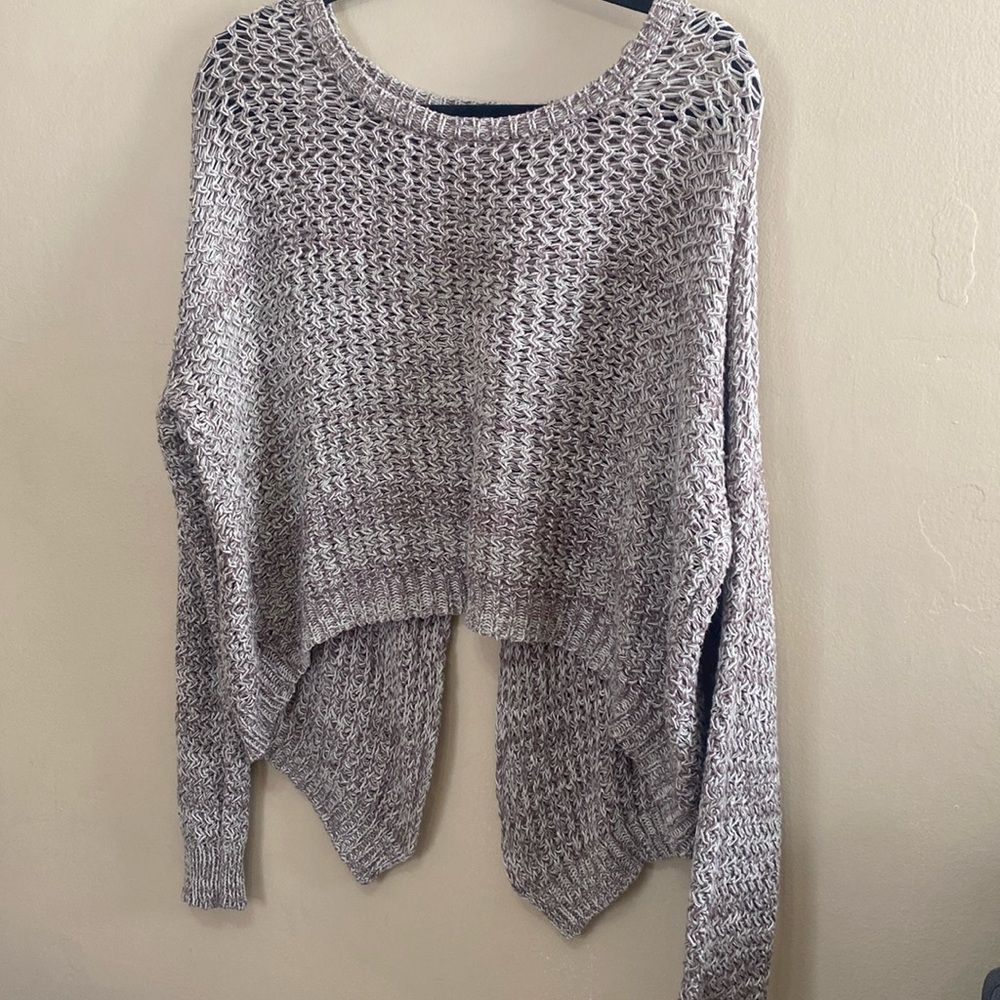 Blu pepper crocheted sweater with open back size large